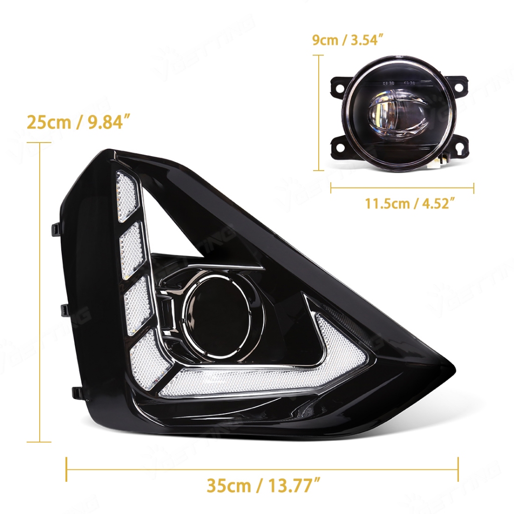 Vgetting สําหรับ Isuzu DMax 2024-UP LED ไฟวิ่งกลางวัน DRL กันชนหน้าไฟตัดหมอกไฟเลี้ยวสีเหลืองสีขาวอุปกรณ์เสริม