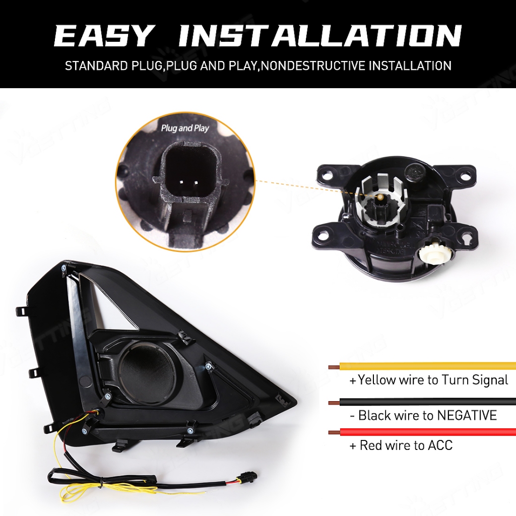 Vgetting สําหรับ Isuzu DMax 2024-UP LED ไฟวิ่งกลางวัน DRL กันชนหน้าไฟตัดหมอกไฟเลี้ยวสีเหลืองสีขาวอุปกรณ์เสริม