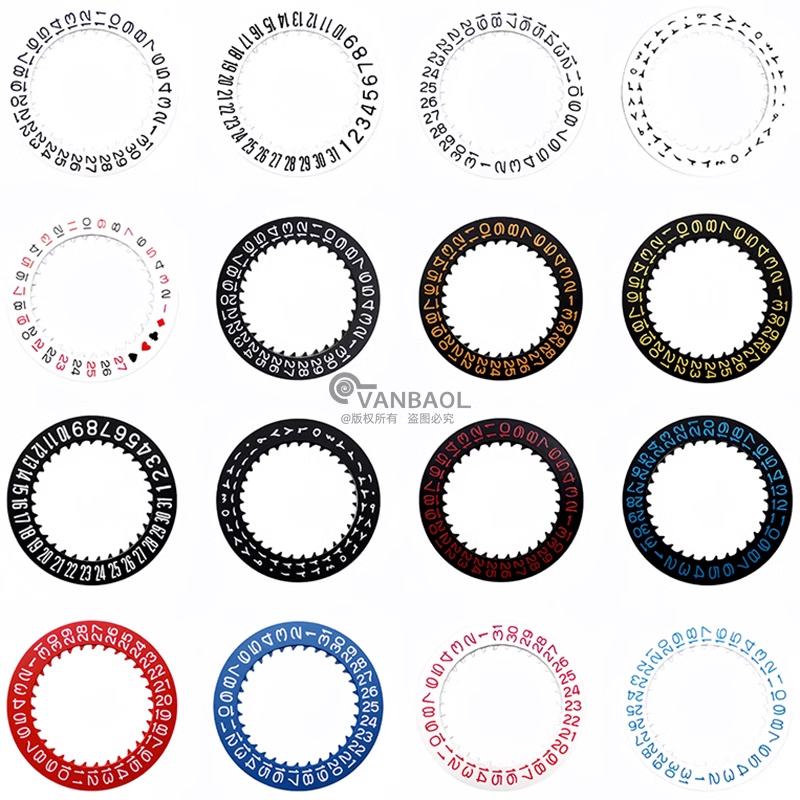 อุปกรณ์เสริมนาฬิกา ปรับให้เข้ากับ NH35 Movement Calendar Disc ดัดแปลง NH34NH36 Dial Calendar