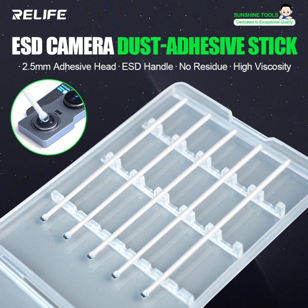 Relife RL-094A กล้อง ESD แท่งกันฝุ่นเลนส์โทรศัพท์มือถือเลนส์ออปติคอลกําจัดฝุ่นไม่มีสารตกค้างความหนืด