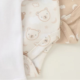 PAYI BABY-3 ชิ้น เด็กทารกน่ารักสาว ทารกแรกเกิดแขนสั้น ผ้าฝ้ายนุ่มบอดี้สูท