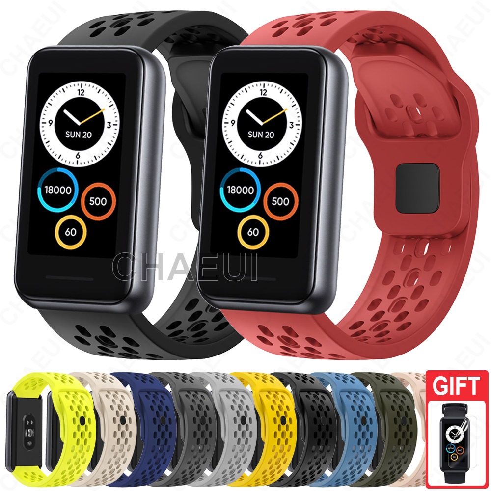 อุปกรณ์เสริมวงสร้อยข้อมือสายซิลิโคนแบบสปอร์ตสําหรับ Realme Band 2