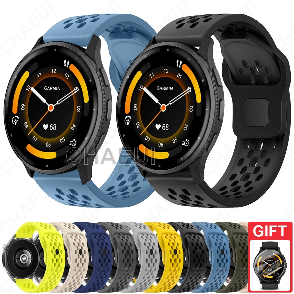 สายรัดซิลิโคนแบบสปอร์ตอุปกรณ์เสริมสําหรับ Garmin Venu 4 45mm 41mm / Venu 3 / 3s / Venu 2 / 2s / 2 Plus