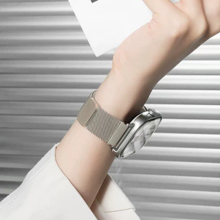 กีฬาสําหรับ Redmi Watch 2 3 4 5 6 Lite Active สายรัดแม่เหล็กสแตนเลส Xiaomi band 8/9/10 Pro Milanese สร้อยข้อมือเปลี่ยนสายรัดข้อมือ