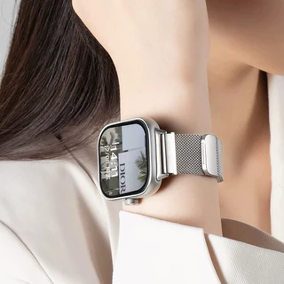 กีฬาสําหรับ Redmi Watch 2 3 4 5 6 Lite Active สายรัดแม่เหล็กสแตนเลส Xiaomi band 8/9/10 Pro Milanese สร้อยข้อมือเปลี่ยนสายรัดข้อมือ