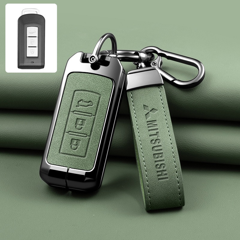 สําหรับ Mitsubishi Xpander Montero Xforce Mirage G4 Strada รีโมทกุญแจรถหนังฝาครอบพวงกุญแจอุปกรณ์เสริ