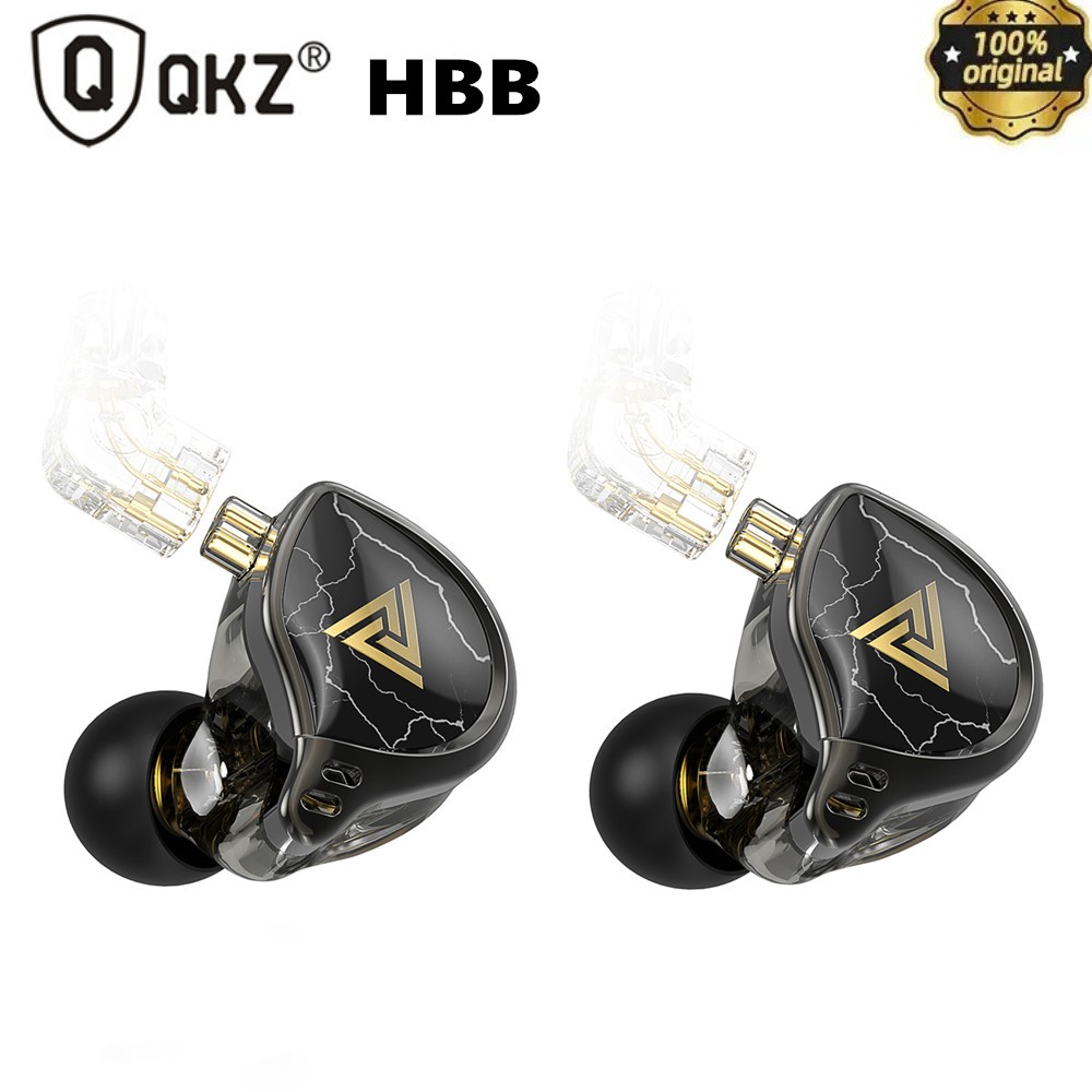 Qkz x HBB 10 มม.ไทเทเนียมเคลือบไดอะแฟรม HiFi In Ear Monitor หูฟัง CNC อลูมิเนียม Faceplate