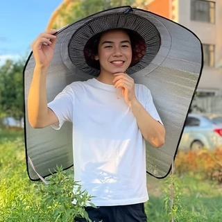 ZHAGUMT366 หมวกกันแดด, เสื้อคลุม thi หมวกเก็บชาขนาดใหญ่พิเศษ, เสื้อคลุม thi Sun&UV Rain Resistance หนาหมวกทํางานการเกษตร