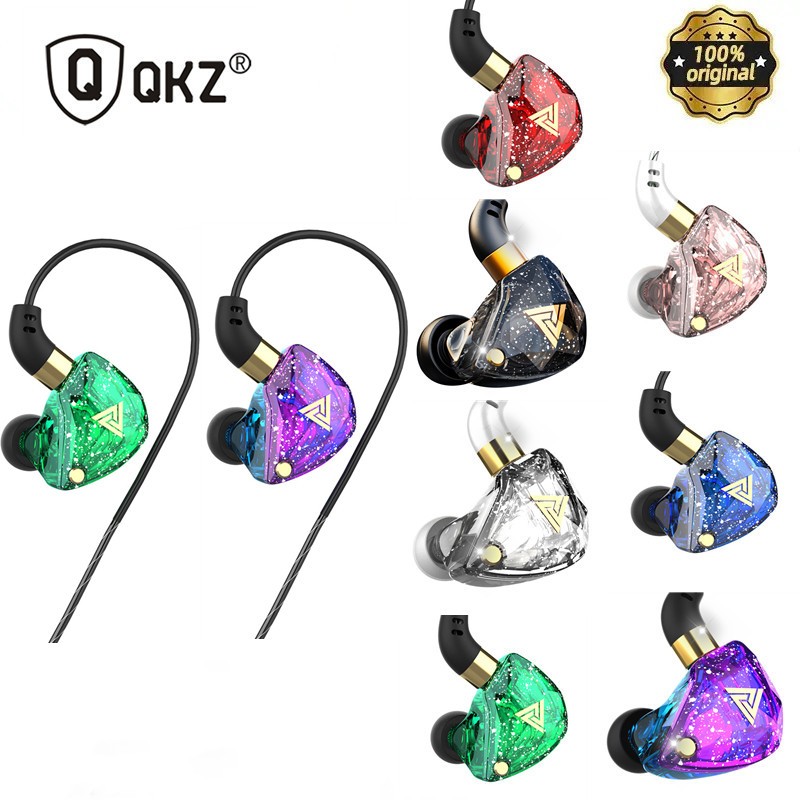 QKZ SK8 In Ear BASS หูฟังกีฬาสเตอริโอพร้อมไมโครโฟนเสียงรบกวน Cancelling หูฟัง HiFi