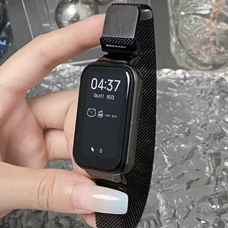 สําหรับ Xiaomi Mi band 9 8 Active สายโลหะสําหรับ Redmi band 3 2 กรอบโลหะฝาครอบสาย Milanese + กรอบ