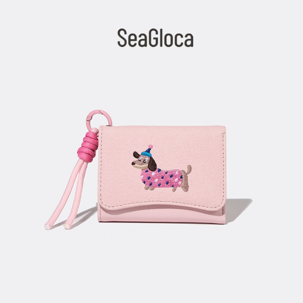 SeaGloca กระเป๋าสตางค์รูปพุดเดิ้ลการ์ตูนน่ารักผู้ถือบัตรขนาดเล็กกระเป๋าสายรัดสั้นอเนกประสงค์สําหรับผู้หญิงไม่มี 20