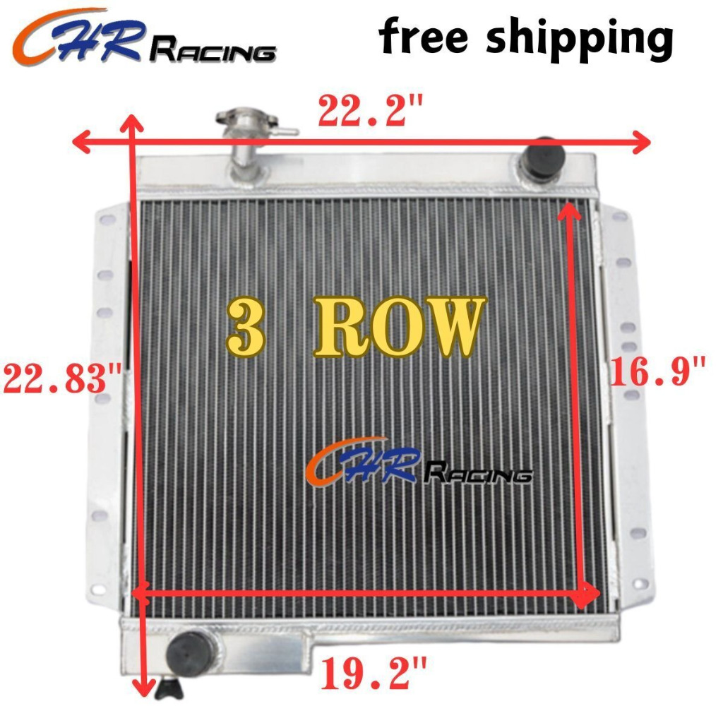3 ROW 62 มม.หม้อน้ําอลูมิเนียมสําหรับ Toyota Land Cruiser 40 Series BJ40/BJ41/BJ43/BJ44 B 3.0 ดีเซล 