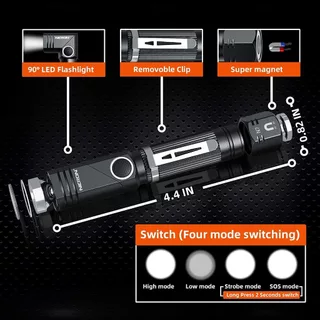 NICRON ไฟฉาย Led B74E B74T ไฟสีแดง B74UV UV Light Handfree Dual Fuel 90° Twist Rotary Clip 600-700 LM กันน้ํา IP65 แม่เหล็กแรงสูง Mini Lighting โคมไฟฉายพกพา Christmas gift