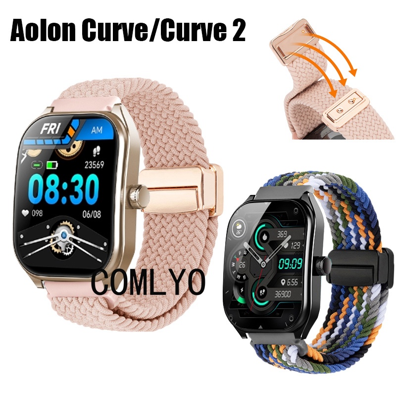 สําหรับ Aolon curve / curve 2 สายนาฬิกาอัจฉริยะ Nylon Magnetic buckle Soft Men นาฬิกากลางแจ้ง Band