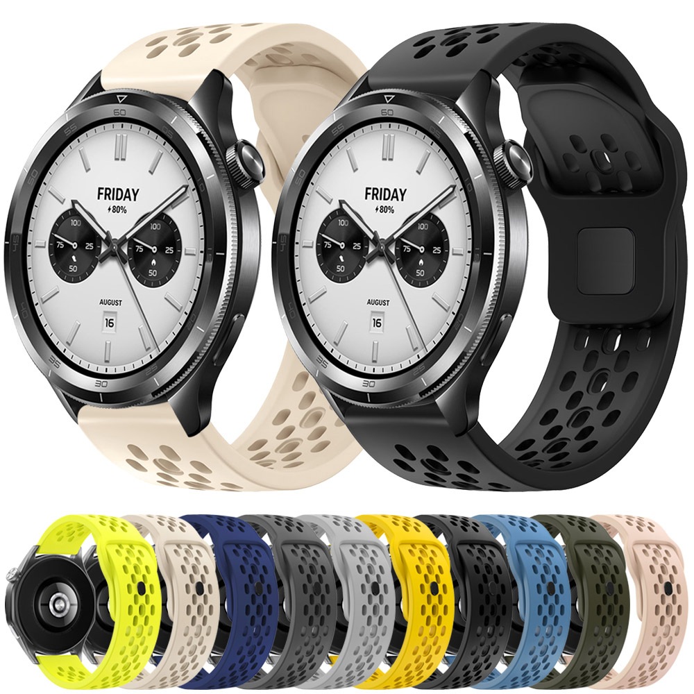 อุปกรณ์เสริมวงสร้อยข้อมือสายนาฬิกาซิลิโคนแบบสปอร์ตสําหรับ Xiaomi Watch S5 / 5 / S4 / S3 / 2 Pro / S1 Active / S1 Pro / Mi Watch