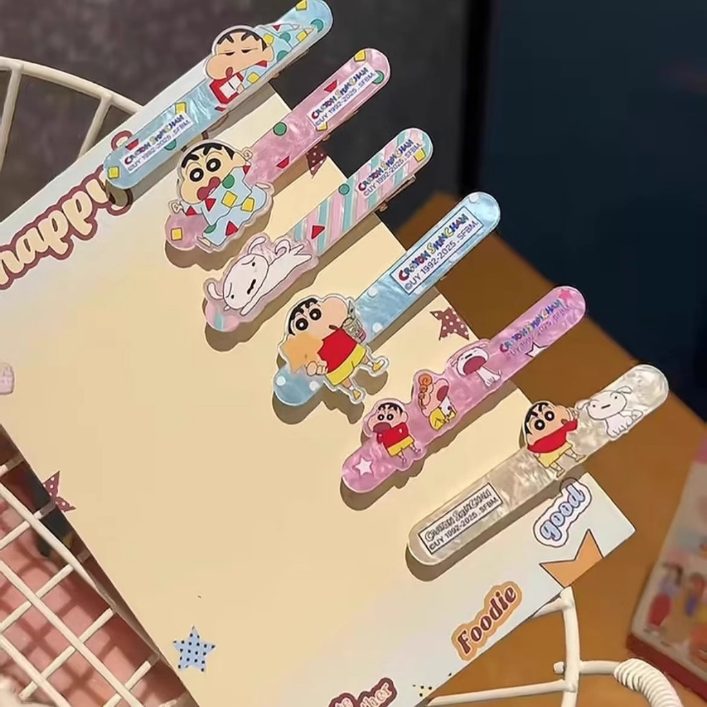 สีสันใน Crayon Shin Chan Hair Clip การ์ตูนน่ารัก Headwear