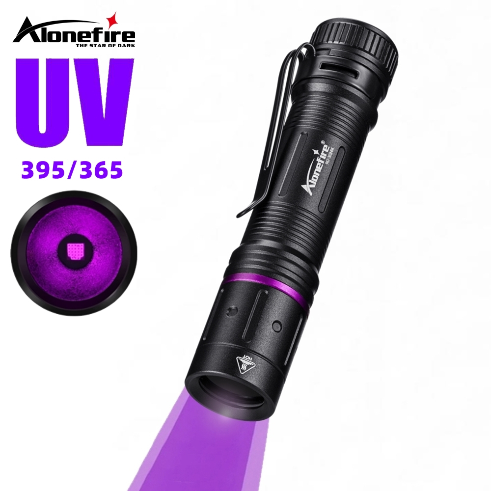 Alonefire P67 UV ปากกา 365nm/395nm ไฟฉาย LED เรืองแสงสัตว์เลี้ยงคราบแมว Tinea ที่มองไม่เห็นหมึก Mark