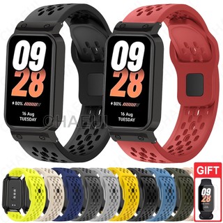 อุปกรณ์เสริมวงสร้อยข้อมือสายรัดซิลิโคนแบบสปอร์ตสําหรับ Xiaomi Smart Band 8 9 Active / Redmi Smart Band 2 3
