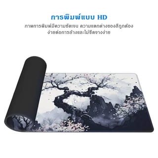 ซากุระญี่ปุ่น เกมมิ่ง แผ่นรองเมาส์ กันลื่น ฐานยาง แผ่นรองเมาส์ สำหรับสำนักงานที่บ้าน แผ่นรองโต๊ะ 80ซม / 90ซม / 100ซม / 120