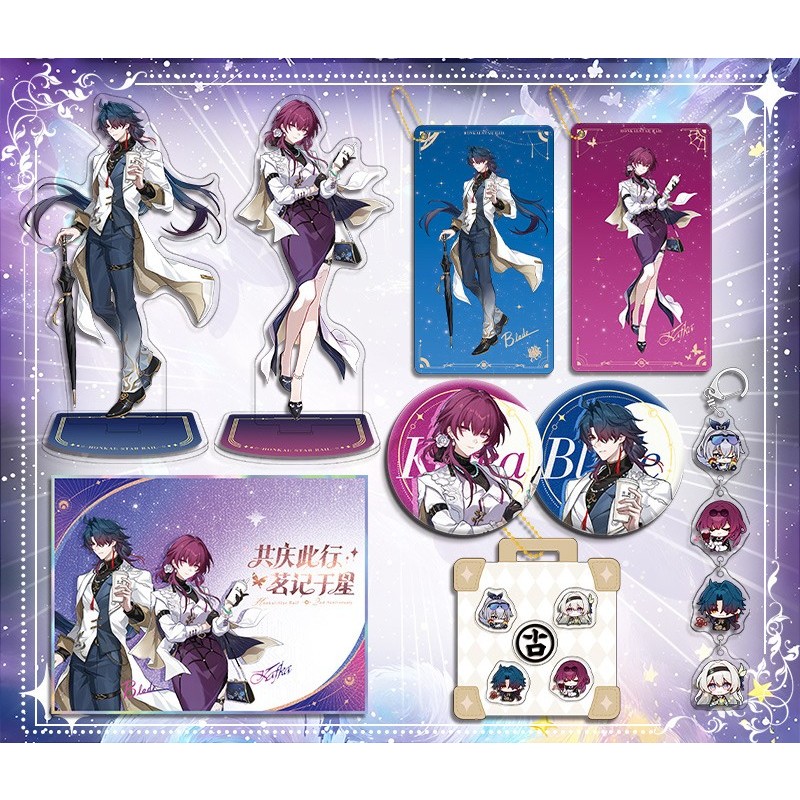Goodme* Honkai Star Rail Co - ของสะสมแบรนด์ 75 มม.ป้าย 16 ซม.อะคริลิค standee การ์ดโปร่งใสใบมีดและ Kafka TFUQ