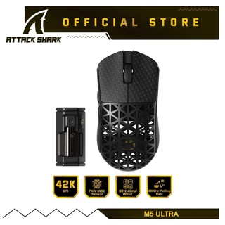 ATTACK SHARK X MAMBASNAKE M5 Ultra Carbon Fiber เมาส์สําหรับเล่นเกมไร้สาย 8Khz พร้อม PAW3950MAX