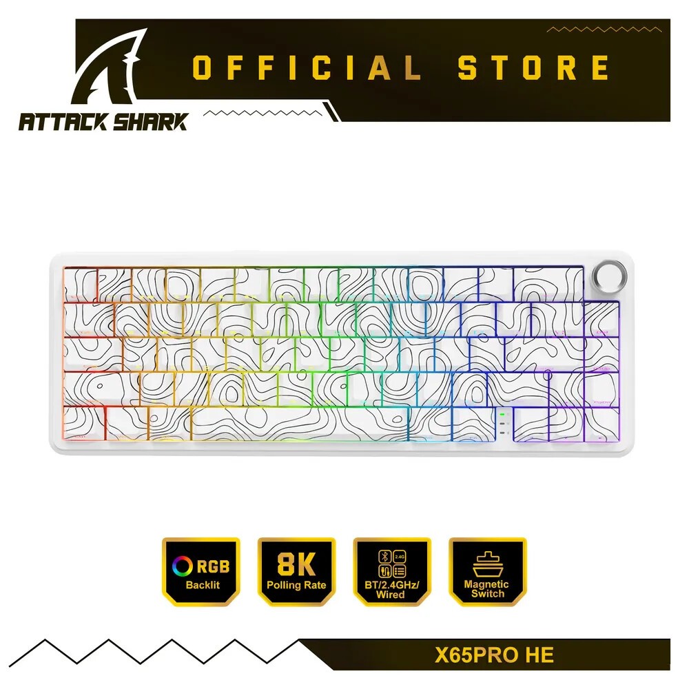 Attack SHARK X68PRO HE คีย์บอร์ดทริกเกอร์ไร้สายสวิตช์แม่เหล็ก