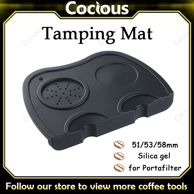 COCIOUS ซิลิโคน Espresso Tamping Mat กาแฟ Tamper แผ่นรองกาแฟ