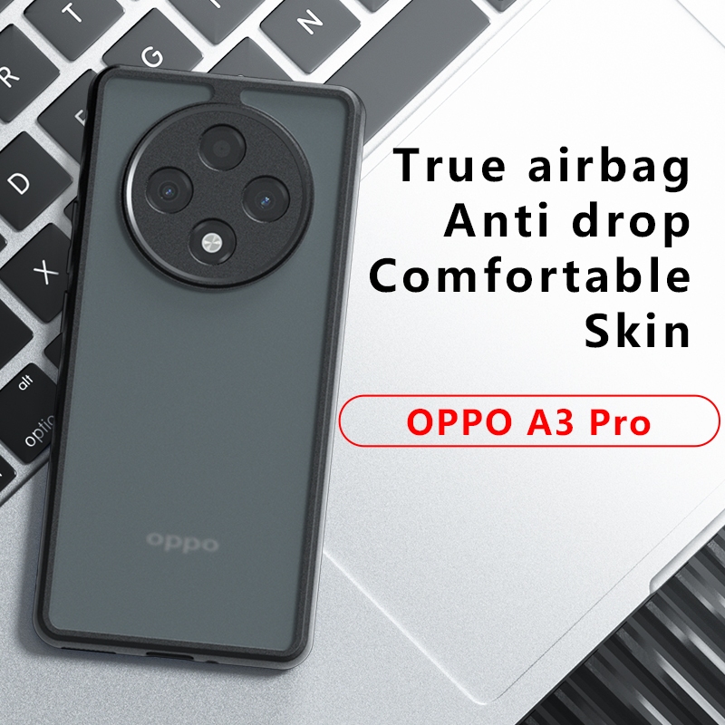 ปลอกสําหรับOppo A3 Pro 5G A3Pro PJY110 เคสโทรศัพท์อะคริลิคใสMatte Softซิลิโคนป้องกันHardกันกระแทกเต็