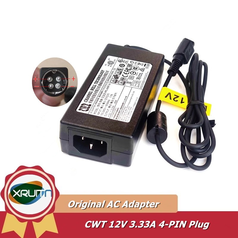ของแท้สําหรับ HIKVISION Video Recorder แหล่งจ่ายไฟ 12V 3.33A 40W 4PIN CWT AC อะแดปเตอร์ Adaptor KPL-040F-VI KPL-040F Power Charger