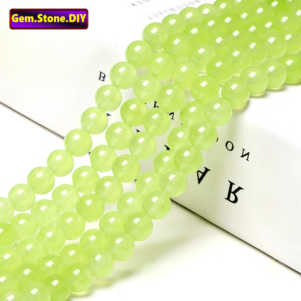 Grape Green Chalcedony Natural Stone，Loose Bead องุ่นสีเขียว Chalcedony หินธรรมชาติ,หลวมลูกปัด Spacer สําหรับสร้อยข้อมือ/สร้อยคอ/แหวน/ต่างหู,ขายส่งทําด้วยมือ DIY เครื่องประดับ,สร้อยข้อมือหินคริสตัล,อัญมณีลูกปัด