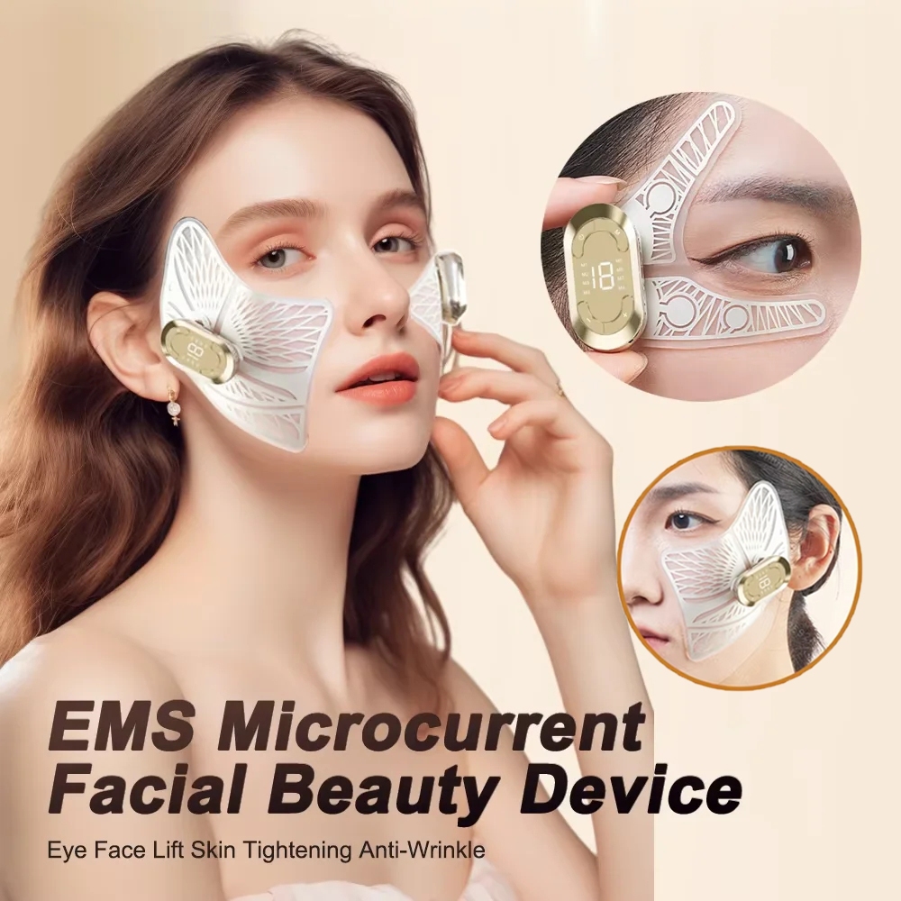Eye Face Beauty Massage เครื่องกระตุ้นกล้ามเนื้อยกกระชับใบหน้า Anti-Wrinkle Lift Face Skin Care Dark