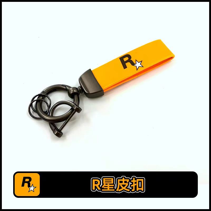 1 PC GTA5 ญี่ปุ่น JDM พวงกุญแจรถ R Star พวงกุญแจ JDM Speed Racing Key Fobs