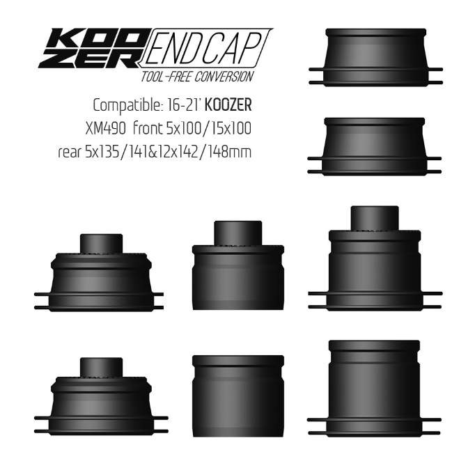 2016-2021 เก่า Koozer freehub 12 ความเร็ว XM490 PRO XM460 BM440 CX420 หมวก MTB จักรยาน Hubs Converters จักรยานเสือภูเขา Hubs End หมวก QR/TA HG XD MS 100 135 141 148 Hub Endcap 490