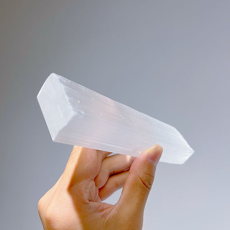 คริสตัลเซเลไนต์หนายาว 20 ซม. สําหรับคริสตัลทําความสะอาดการทําสมาธิโยคะรักษาตกแต่ง