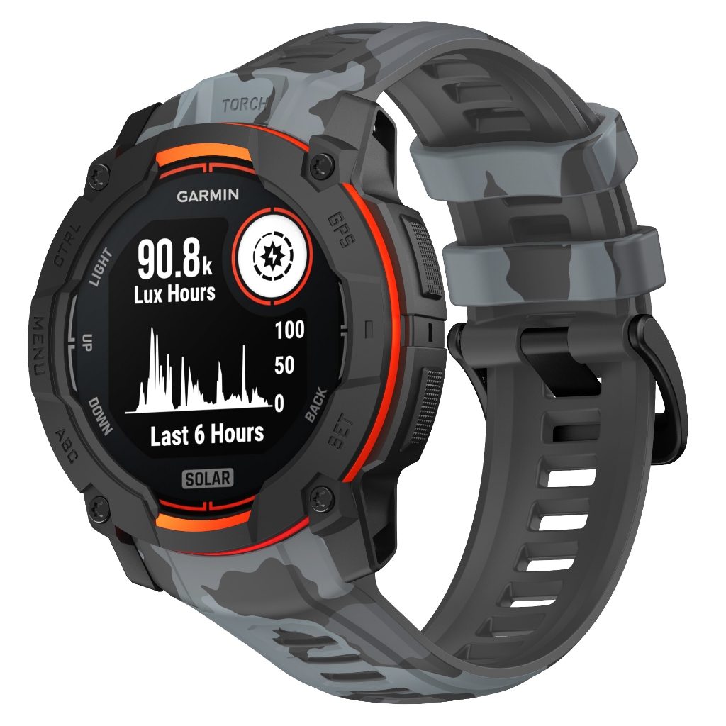 พิมพ์พรางสําหรับ Garmin Instinct 3 พลังงานแสงอาทิตย์ 50 มม.45 มม.สายนาฬิกากีฬาสําหรับ Instinct 3 Amoled 45 มม.50 มม.สร้อยข้อมือ Correa