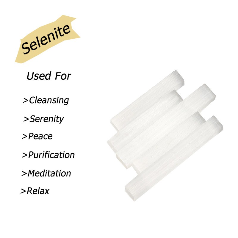 คริสตัลเซเลไนต์หนายาว 20 ซม. สําหรับคริสตัลทําความสะอาดการทําสมาธิโยคะรักษาตกแต่ง - รูปที่ 7