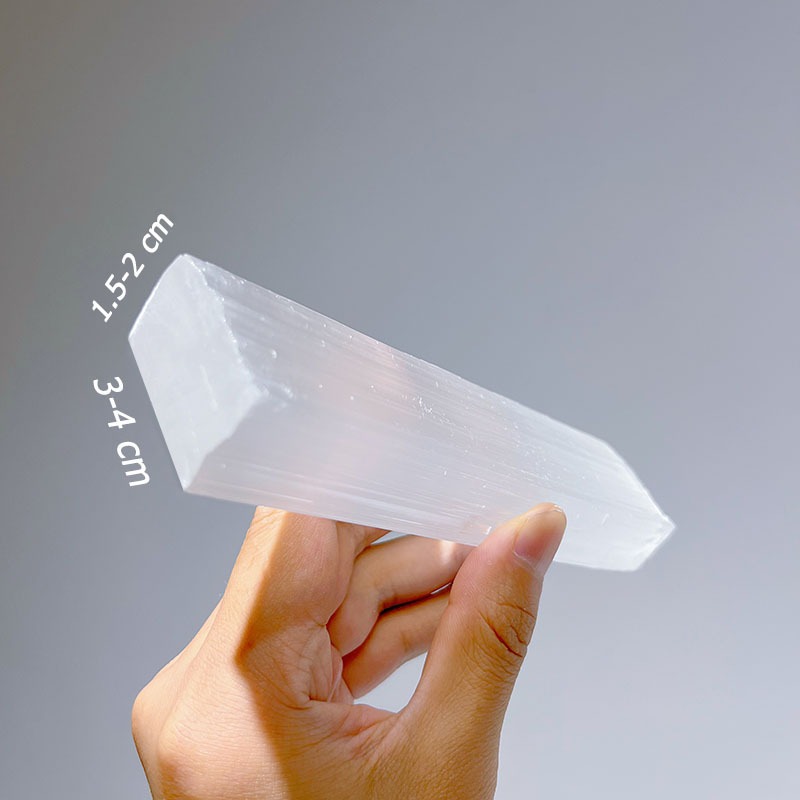 คริสตัลเซเลไนต์หนายาว 20 ซม. สําหรับคริสตัลทําความสะอาดการทําสมาธิโยคะรักษาตกแต่ง - รูปที่ 6