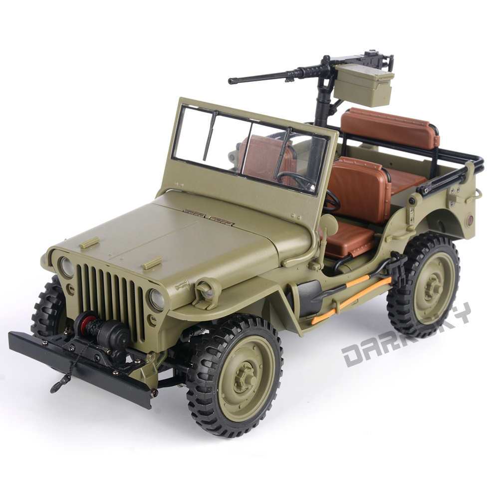 HG4-58 Willys 1/14 RC รีโมทคอนโทรลไฟฟ้ารุ่นรถ MINI จําลองทหารรถบรรทุก Aldult ของเล่นเด็ก