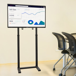 UNHO Universal ขาตั้งทีวีพื้นสูงพร้อมขายึดขาตั้งฟรีสําหรับ 3…