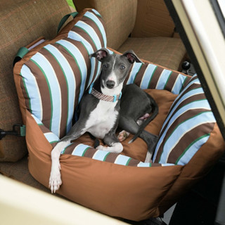 Striped Car Nest Outing Dedicated Kennel Safety Seat โซฟาสัต…