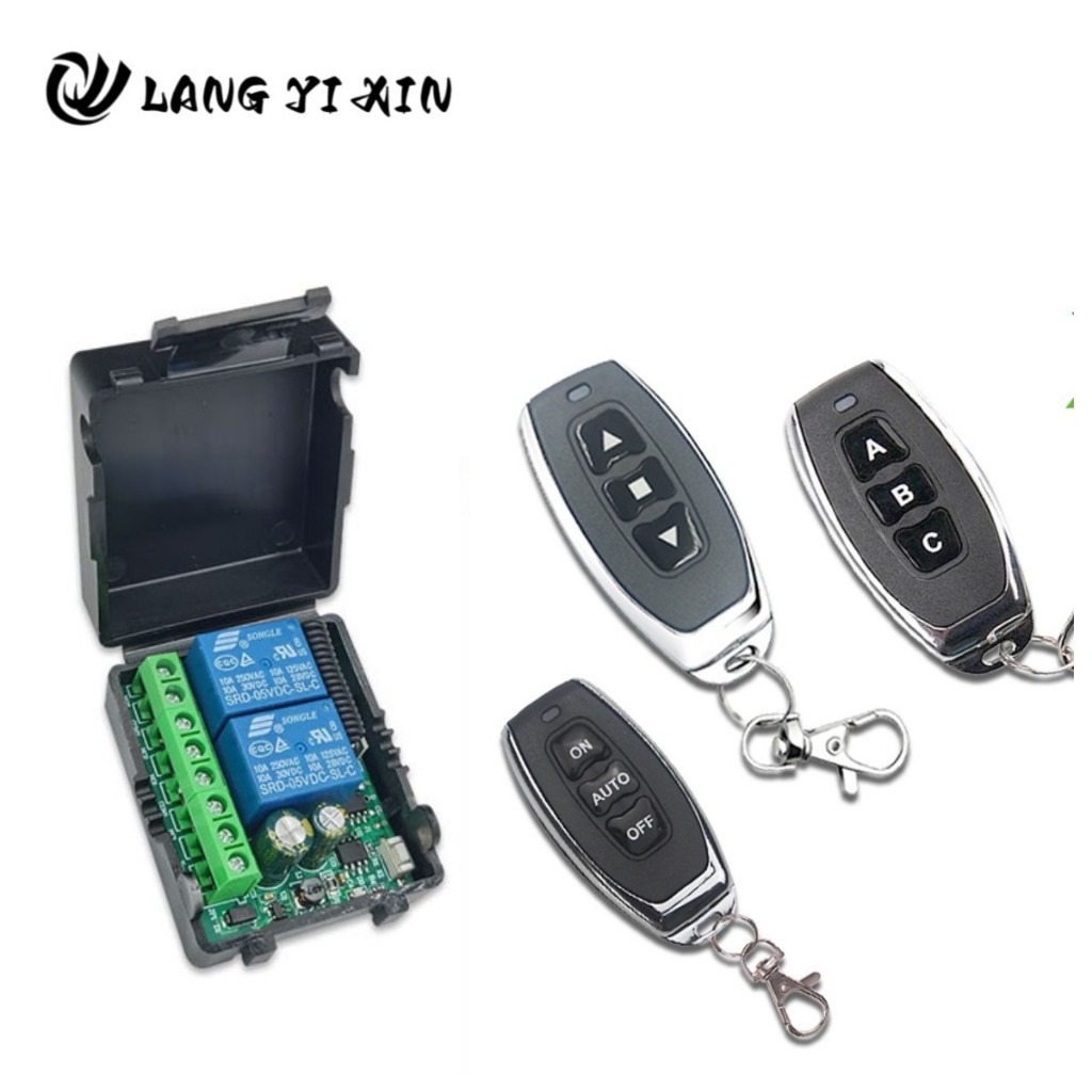 สวิตช์รีโมทคอนโทรล 2 ช่อง 433MHz ควบคุมก้านยืดหด DC6-30V สําหรับประตูอัตโนมัติ สตาร์ทรีโมท