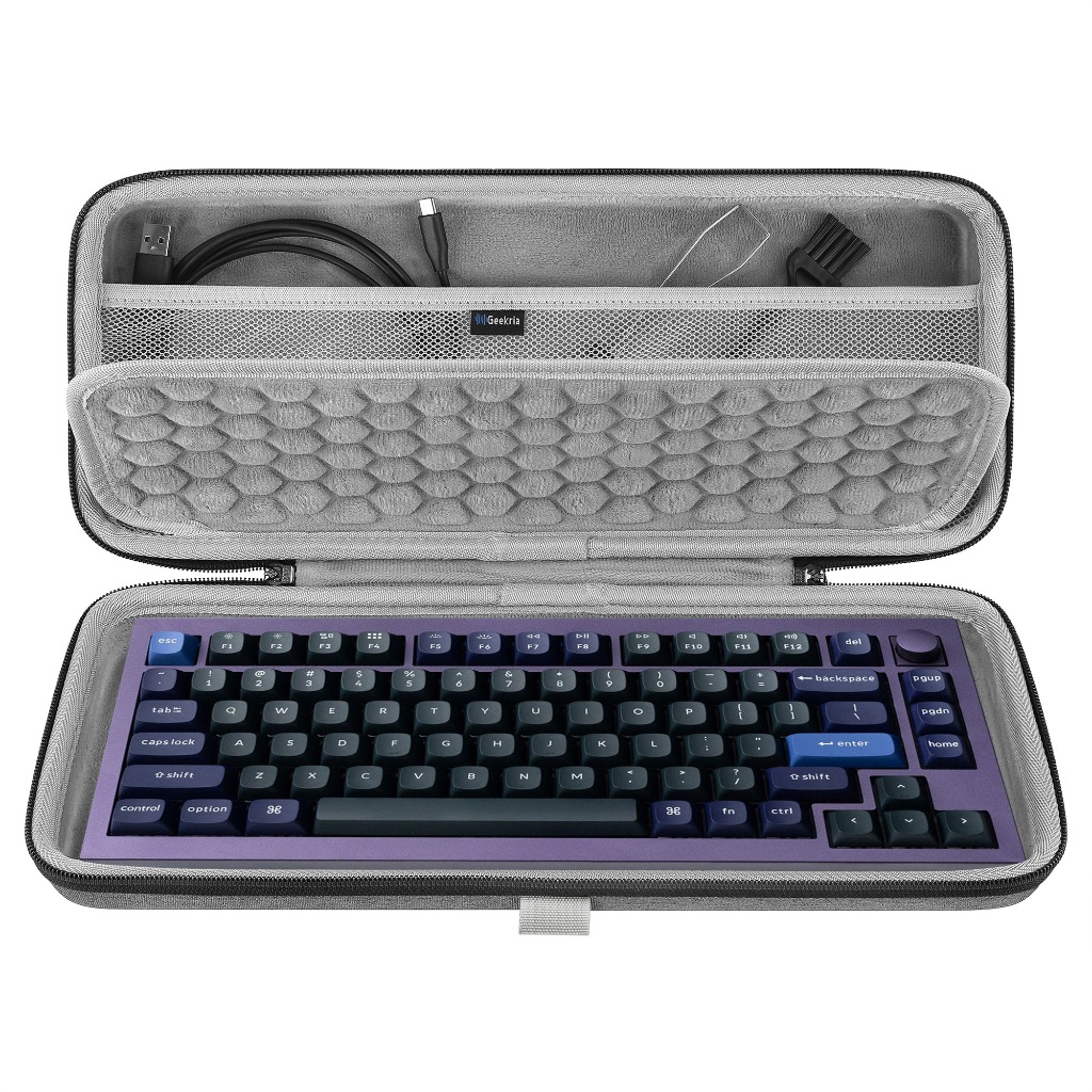 เคสคีย์บอร์ด Geekria 68 คีย์เข้ากันได้กับ RK Royal KLUDGE RK68, Keychron K6 Pro, Nuphy Halo65 HE, กร