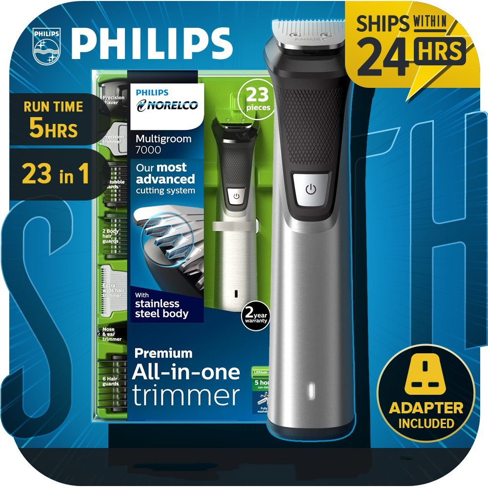Philips Norelco MG7750/49 – Multigroom Series 7000, ชุดกรูมมิ่งผู้ชายพร้อมที่กันจอนสําหรับเครา, หัว, ร่างกาย, และใบหน้า
