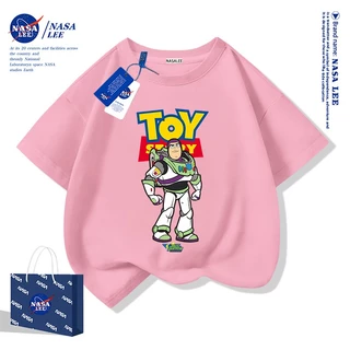 【จัดส่งภายใน 48 ชั่วโมง】เสื้อยืดแขนสั้นเด็ก NASA ผ้าฝ้ายขาว ลายทอยสตอรี่ (Toy Story) สไตล์แฟชั่น ใส่ได้ทั้งเด็กชายและเด็กหญิง