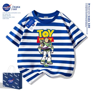 【จัดส่งภายใน 48 ชั่วโมง】เสื้อยืดแขนสั้นเด็ก NASA ผ้าฝ้ายขาว ลายทอยสตอรี่ (Toy Story) สไตล์แฟชั่น ใส่ได้ทั้งเด็กชายและเด็กหญิง