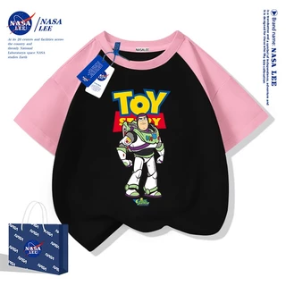 【จัดส่งภายใน 48 ชั่วโมง】เสื้อยืดแขนสั้นเด็ก NASA ผ้าฝ้ายขาว ลายทอยสตอรี่ (Toy Story) สไตล์แฟชั่น ใส่ได้ทั้งเด็กชายและเด็กหญิง
