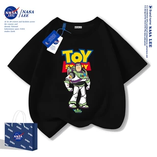 【จัดส่งภายใน 48 ชั่วโมง】เสื้อยืดแขนสั้นเด็ก NASA ผ้าฝ้ายขาว ลายทอยสตอรี่ (Toy Story) สไตล์แฟชั่น ใส่ได้ทั้งเด็กชายและเด็กหญิง