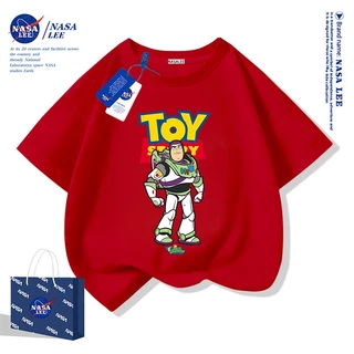 【จัดส่งภายใน 48 ชั่วโมง】เสื้อยืดแขนสั้นเด็ก NASA ผ้าฝ้ายขาว ลายทอยสตอรี่ (Toy Story) สไตล์แฟชั่น ใส่ได้ทั้งเด็กชายและเด็กหญิง