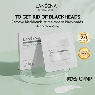 LANBENA Nose Plant Pore Strips 3g+3Pcs สติกเกอร์ลดสิวเสี้ยน กำจัดสิวเสี้ยนรูขุมขนอุดตัน บำรุงรูขุมขน ผลิตภัณฑ์ดูแลจมูก