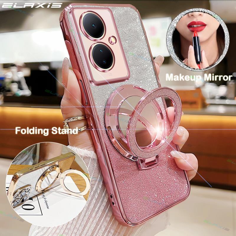 ELAXIS หรูหราชุบสําหรับ VIVO Y78 5G กันกระแทกเคสโทรศัพท์ไล่โทนสีแฟลชซิลิโคนอ่อนนุ่มฝาครอบโทรศัพท์พร้